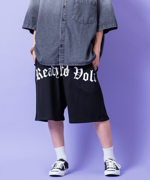 スウェットパンツ ジャージ a.p.o.v. ストリートロゴプリントワイド
