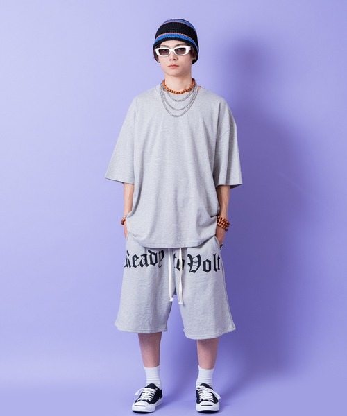 スウェットパンツ ジャージ a.p.o.v. ストリートロゴプリントワイド