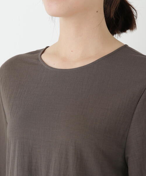 human woman（ヒューマンウーマン） ワンピース RNスムースギャザー