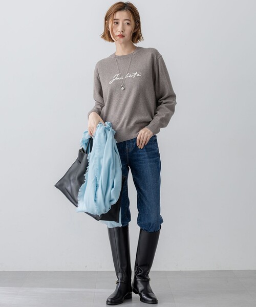 JILSANDER NAVY ジョッキーブーツ。 新品　37 23区（ニジュウサンク） ブーツ ジョッキー ブーツ レディース