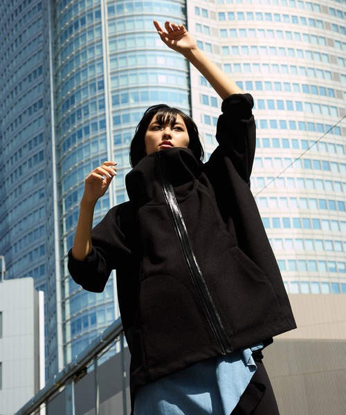 AVIE（アビィ） パーカー メルトンジャージーテントラインパーカー