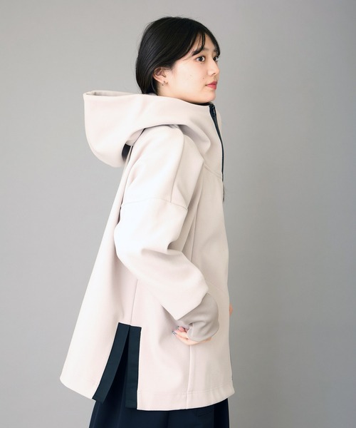 AVIE（アビィ） パーカー メルトンジャージーテントラインパーカー