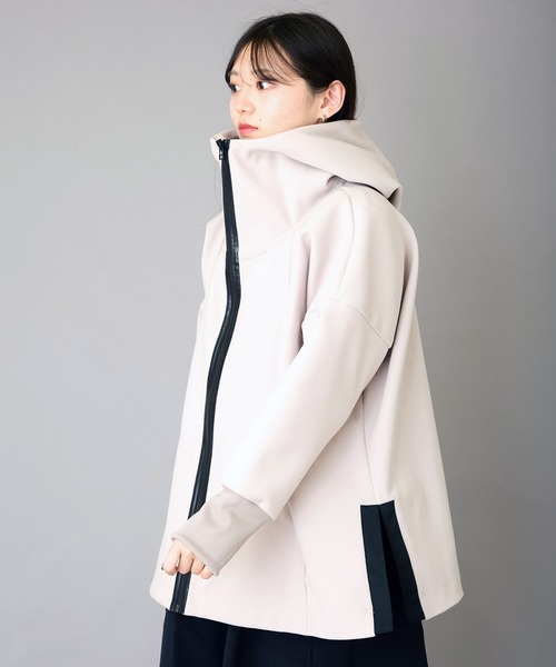 AVIE（アビィ） パーカー メルトンジャージーテントラインパーカー