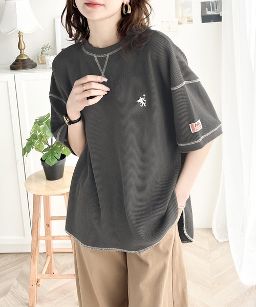 「Java」 半袖カットソー LARGE オートミール レディース