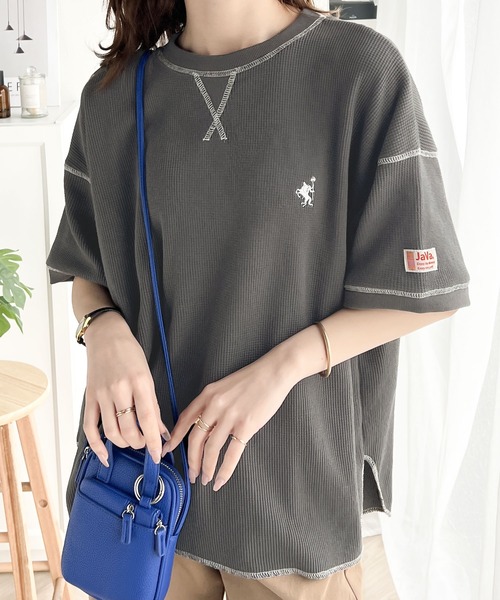 「Java」 半袖カットソー LARGE オートミール レディース