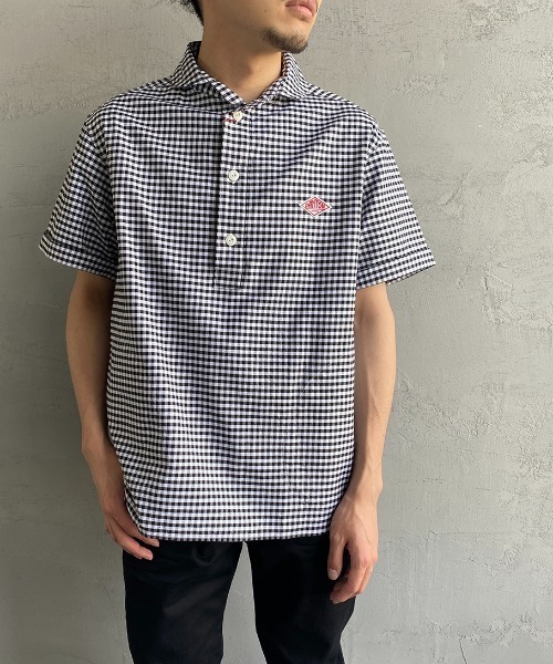 リネン混✨人気のLサイズ✨DANTON ダントン 半袖シャツ ブルー 40 Danton 「DANTON」 半袖シャツ 40 ブルー レディース : ZOZOTOWN
