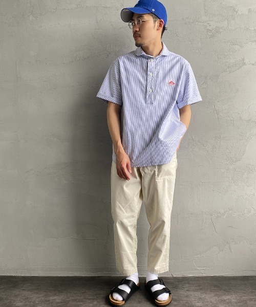 リネン混✨人気のLサイズ✨DANTON ダントン 半袖シャツ ブルー 40 Danton 「DANTON」 半袖シャツ 40 ブルー レディース : ZOZOTOWN