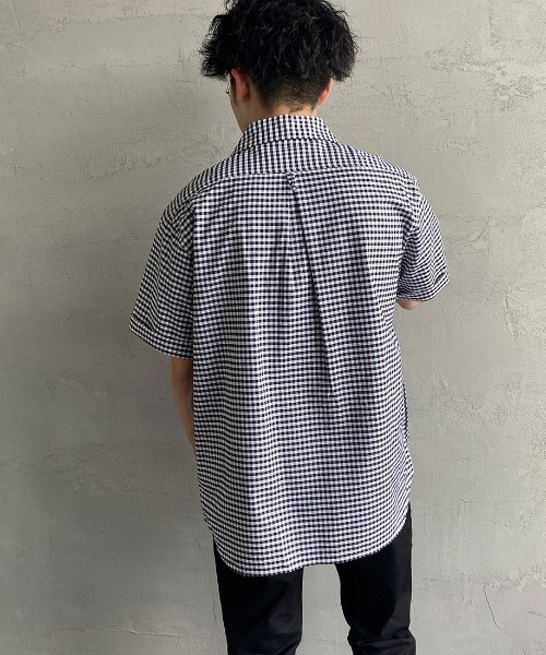 【希少】ダントン DANTON リネン100％ 半袖シャツ ハーフボタン 40 DANTON（ダントン）の「【DANTON/ダントン】ROUND COLLAR SHIRT