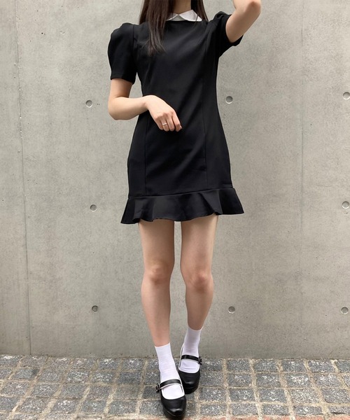heihei 連れ去り少女 ワンピース ブラック 半袖 titty＆Co. PETIT by poyo」 半袖ワンピース SMALL ブラック