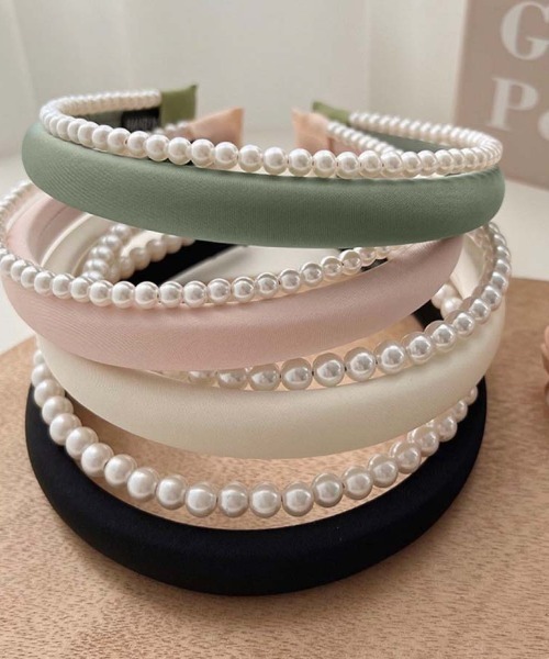 shoppinggo カチューシャ カチューシャ パール 2連カチューシャ 重ね