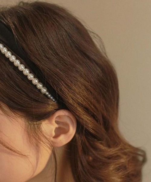 新品★casaceleste ボリュームパールカチューシャ カチューシャ】パールカチューシャ 8種類 ヘアアクセサリー[HC02]_