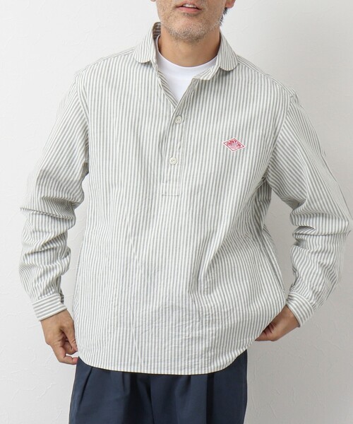 DANTON グリーン長袖シャツ 美品 DANTON 長袖シャツ グリーン - メルカリ