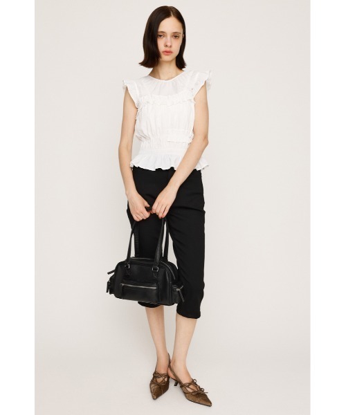 SLY ブラウス シャツ FRILL 2WAY RIBBON BL フリル 2ウェイ