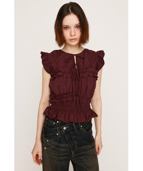 ribbon frill blouse リボンフリルブラウス　epa エパ ribbon frill blouse リボンフリルブラウス epa エパ - トップス