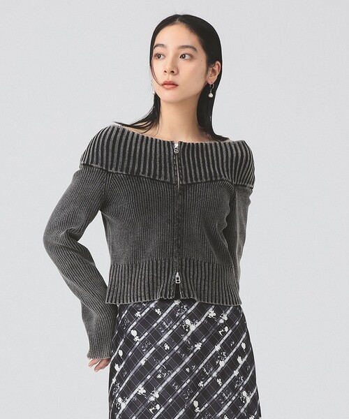 Ray BEAMS（レイ ビームス） カーディガン モールフェード ジップ