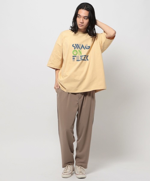 「niko and...」 半袖Tシャツ LARGE イエロー メンズ