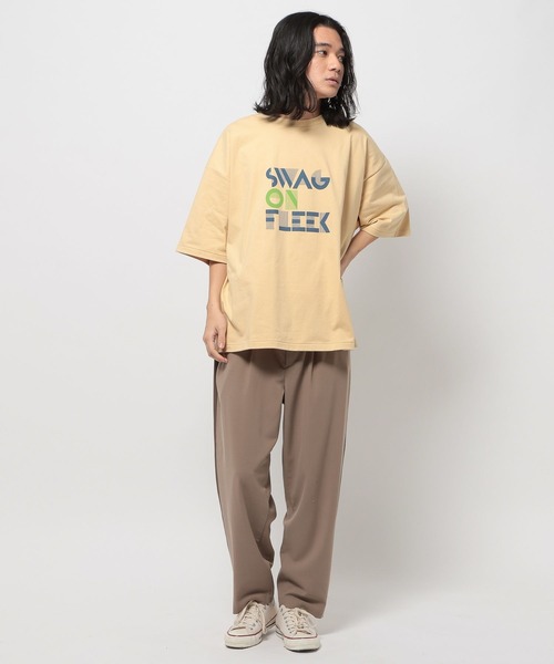 「niko and...」 半袖Tシャツ LARGE イエロー メンズ