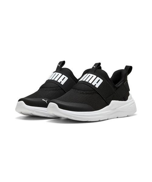 PUMA（プーマ） スニーカー キッズ スニーカー スリッポン 白ソール