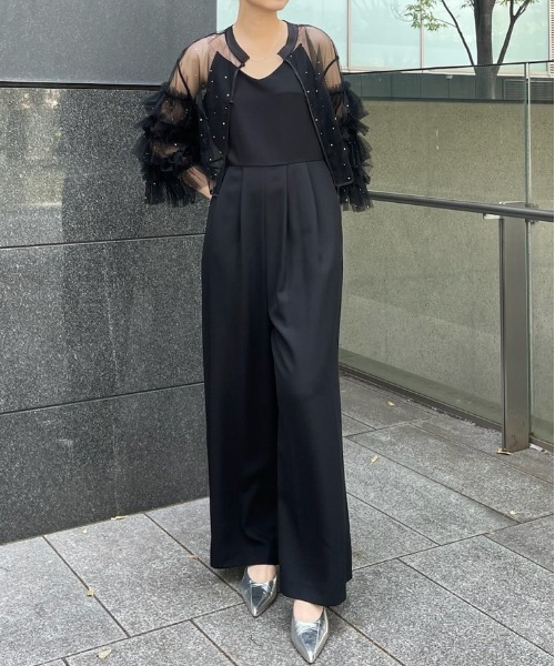 Ameri（アメリ） パーティードレス パンツドレス 2WAY BIJOU RUFFLE