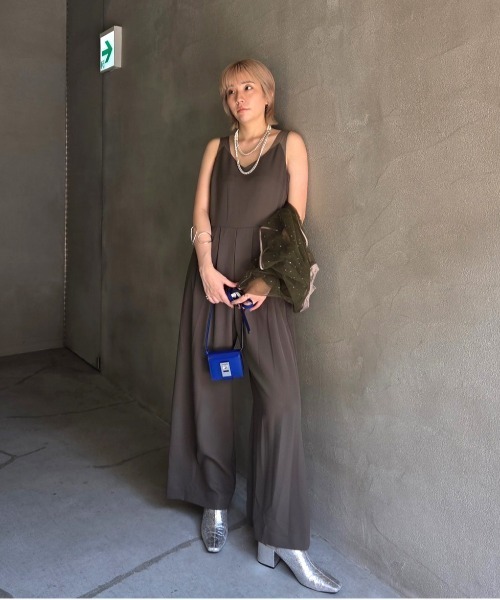 Ameri（アメリ） パンツドレス 2WAY BIJOU RUFFLE TOP SET ROMPERS