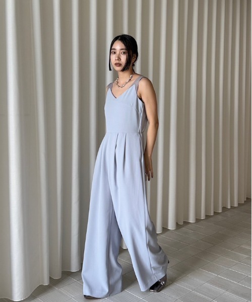 Ameri（アメリ） パンツドレス 2WAY BIJOU RUFFLE TOP SET ROMPERS