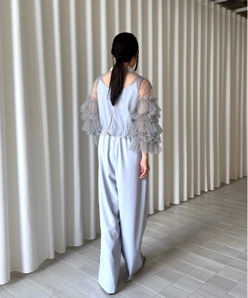 Ameri（アメリ） パーティードレス パンツドレス 2WAY BIJOU RUFFLE