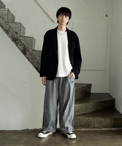 【大人気】y2k/UMBROアンブロ/ナイロンパンツ/comoli類似/黒/L 大人気】y2k/UMBROアンブロ/ナイロンパンツ/comoli類似/黒/L