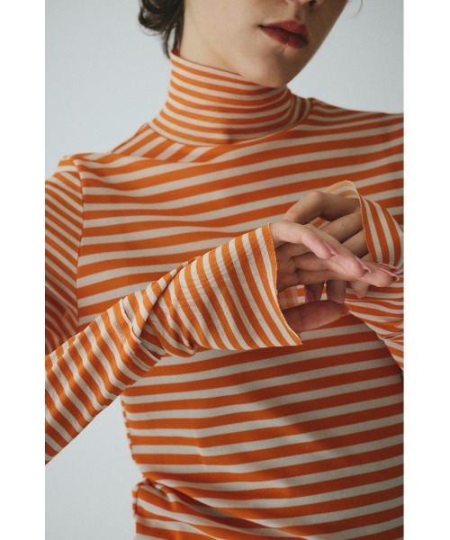 HeRIN.CYE tシャツ High neck mesh inner tops ハイネックメッシュ