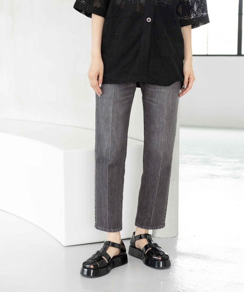 「niko and...」 デニムパンツ MEDIUM グレー レディース