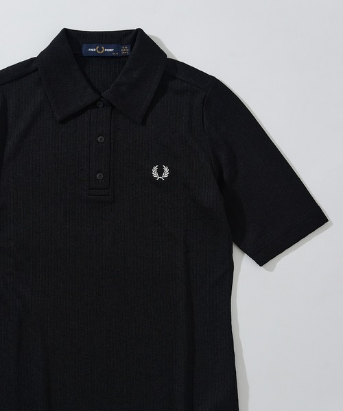 FRED PERRY ポロシャツ ブラック UK10 レディース FRED PERRY（フレッドペリー） ポロシャツ ポロ 「FRED PERRY」SHEER