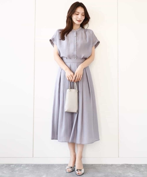 「MK MICHEL KLEIN」 半袖ブラウス 38 パープル系その他 レディース_画像9