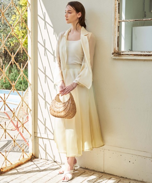 eimy istoire / ジャケット/FREE/ポリエステル/BEG/無地// EIMY ISTOIRE（エイミーイストワール） テーラードジャケット FREE