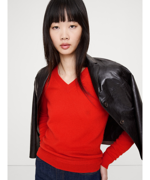 ニット セーター ライトウェイト カシミヤ Vネックセーター レディース