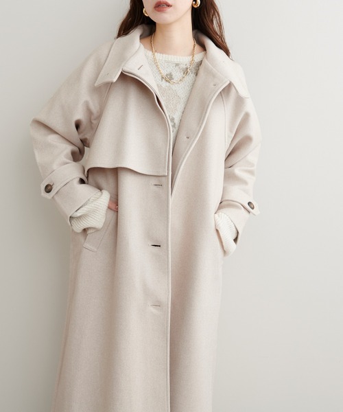 natural couture ステンカラーコート コート 「ZOZO限定」ニットモッサ