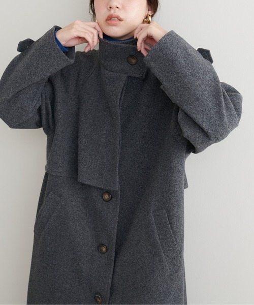 natural couture ステンカラーコート コート 「ZOZO限定」ニットモッサ