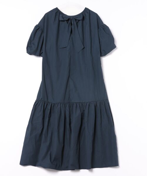 「coca(coca)」 半袖ワンピース M ネイビー レディース_画像2