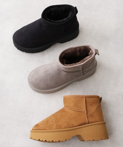 DEMETER（デメテル） ブーツ 厚底 デザインソール ボリュームファー