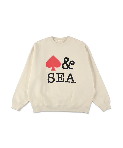 【希少】WIND AND SEA × HAPPY スペード刺繍 スウェット M WIND AND SEA（ウィンダンシー） トレーナー スウェット CREWNECK