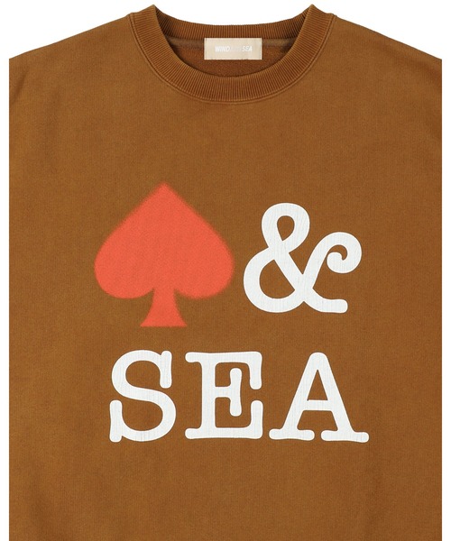 【希少】WIND AND SEA × HAPPY スペード刺繍 スウェット M WIND AND SEA（ウィンダンシー） トレーナー スウェット CREWNECK