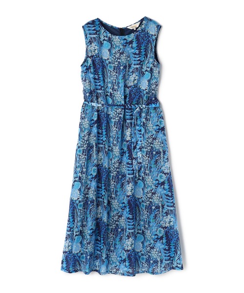 「A/C DESIGN BY ALPHA CUBIC」 ノースリーブワンピース 11号 ネイビー レディース_画像2