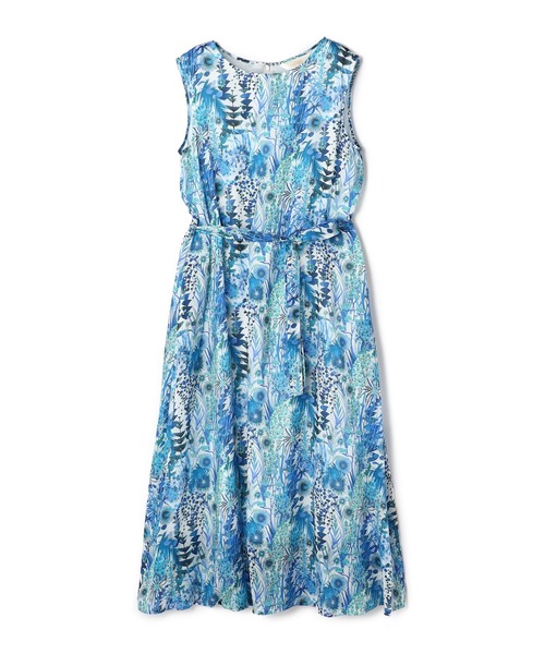 「A/C DESIGN BY ALPHA CUBIC」 ノースリーブワンピース 11号 ネイビー レディース_画像7