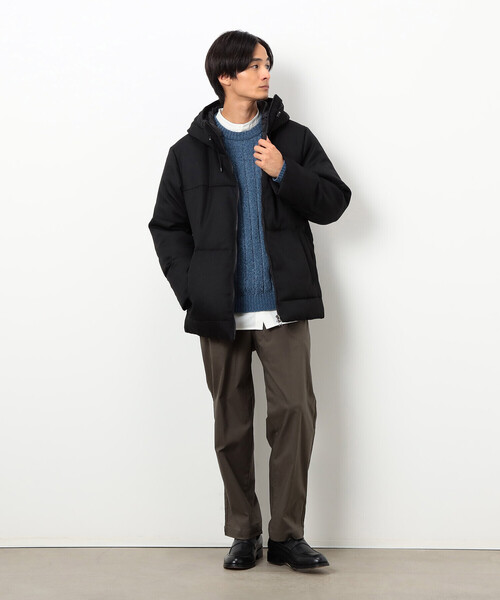 コムサイズム（COMME CA ISM）/ダイヤカットドビー ダウン フード ブルゾン COMME CA ISM（コムサイズム） ダウンジャケット ダウン ダイヤカット
