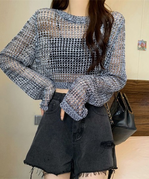 「SONA」 長袖ニット FREE ホワイト レディース_画像4