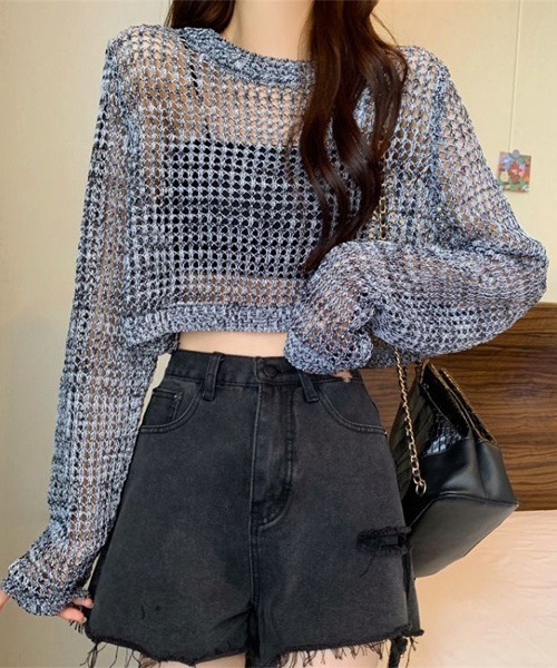 「SONA」 長袖ニット FREE ホワイト レディース_画像5