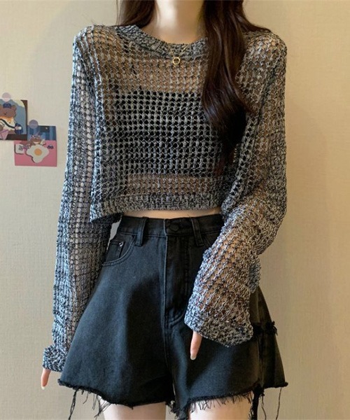 「SONA」 長袖ニット FREE ホワイト レディース_画像7