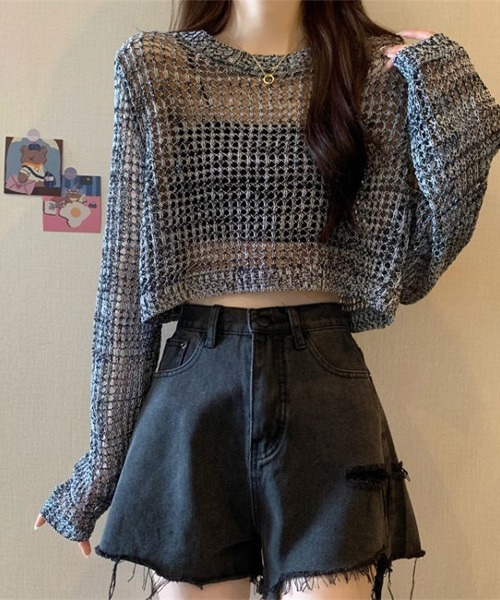 「SONA」 長袖ニット FREE ホワイト レディース_画像9