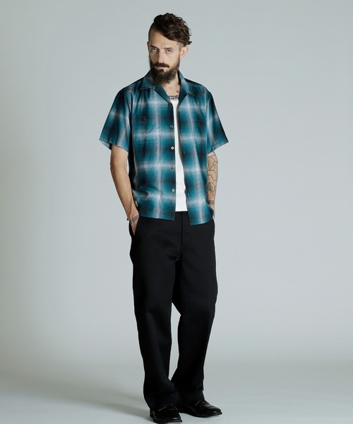 「schott」 半袖シャツ X-LARGE ブラック メンズの画像