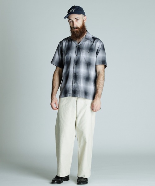 「schott」 半袖シャツ X-LARGE ブラック メンズの画像