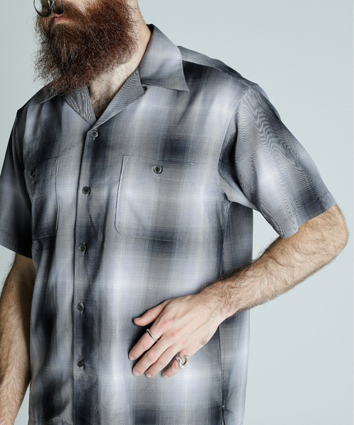 「schott」 半袖シャツ X-LARGE ブラック メンズの画像