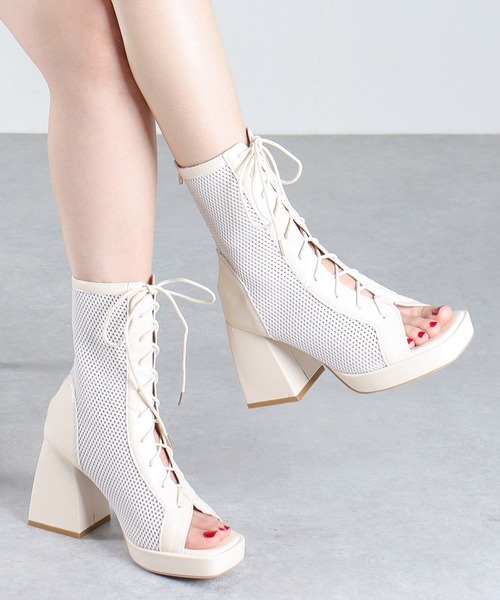 「LOVEHUNTER」 ショートブーツ M アイボリー レディース_画像8